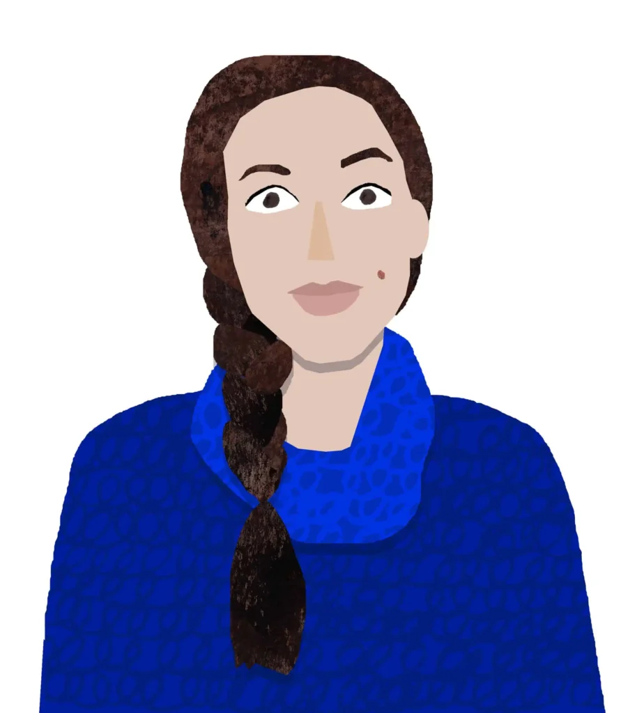 Illustrated portrait of Ruth Dyer